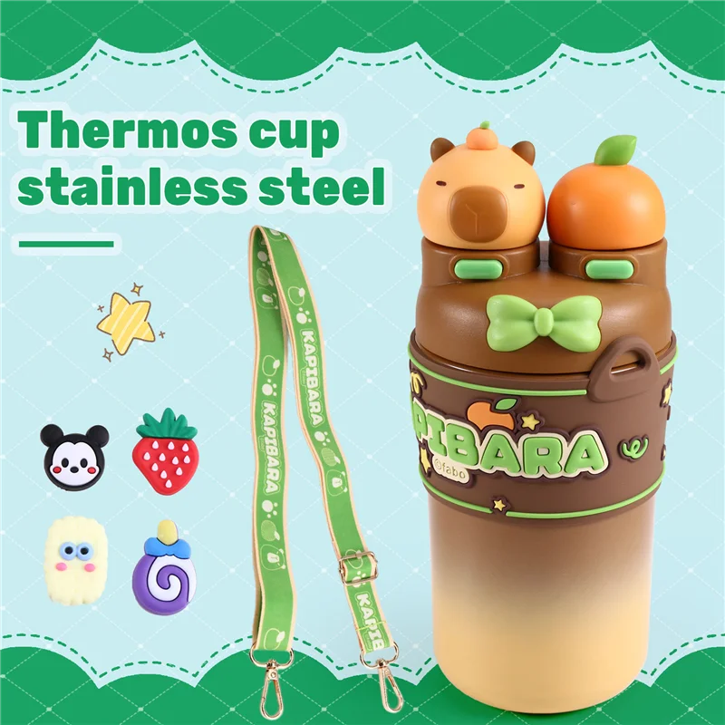 ABRS-Capybara Themestainless Steel Thermosbottle, 550ML Large Capacity, Children'sthermos Cup.
ABRS-Capybara Themestainless Steel Thermosbottle, 550ML Large Capacity, Children'sthermos Cup.