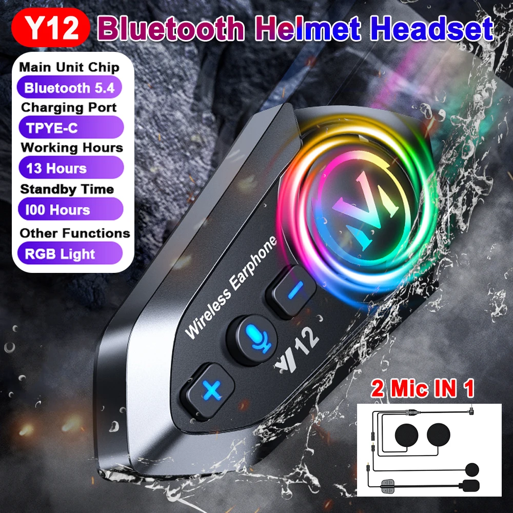 Motorcycle Helmet Headset Bluetooth 5.4 Wireless Earphone Handsfree Waterproof RGB Light with Voice Assistant For Skiing Riding
Motorcycle Helmet Headset Bluetooth 5.4 Wireless Earphone Handsfree Waterproof RGB Light with Voice Assistant For Skiing Riding