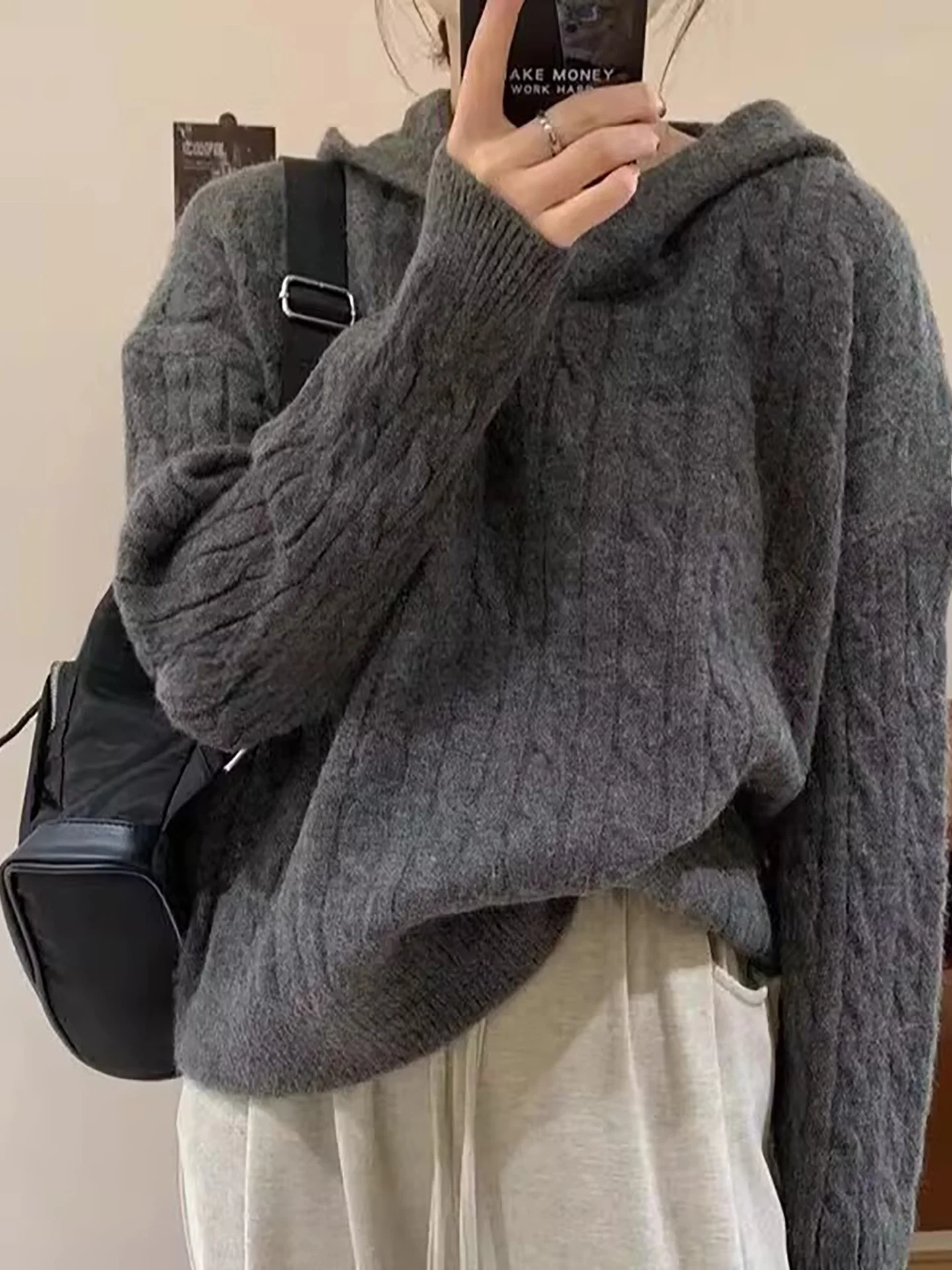 Retro Lazy Sle Knitted Hat Sweater Women's Autumn Winter New Small Size Base Layer Twist ey Women's Knitwear
Retro Lazy Sle Knitted Hat Sweater Women's Autumn Winter New Small Size Base Layer Twist ey Women's Knitwear