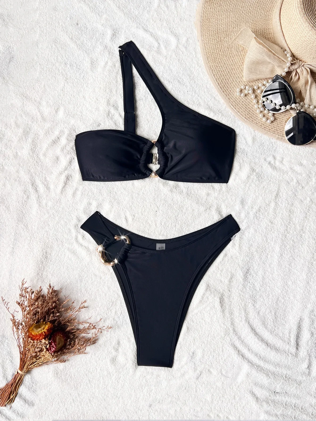sexy black irregular bikini sets two pieces metal ring skew collar swimsuits bathing suit beach outfits swimwear biquini tankini
sexy black irregular bikini sets two pieces metal ring skew collar swimsuits bathing suit beach outfits swimwear biquini tankini