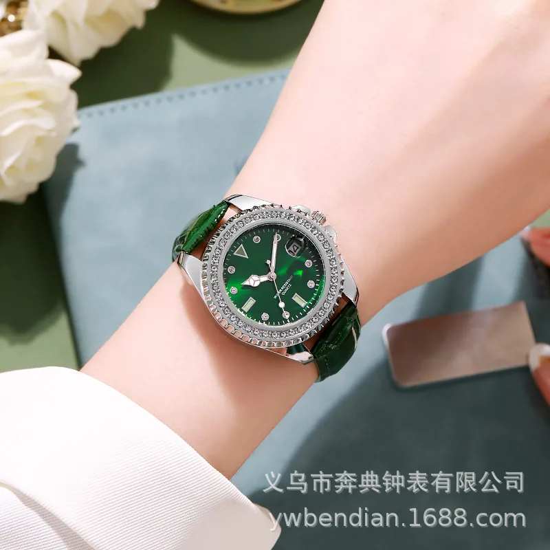 Live Broadcast Small Green Watch Women's Watch Diamond Quartz Women's Watch Light Luxury High-Grade Waterproof Diamond-Embedded
Live Broadcast Small Green Watch Women's Watch Diamond Quartz Women's Watch Light Luxury High-Grade Waterproof Diamond-Embedded