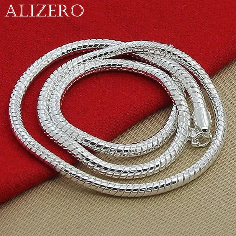 Hot sale 40-75cm 925 Sterling silver 3mm Snake Chain Necklace Bracelet For Woman Man Wedding Engagement Jewelry charms cute
Hot sale 40-75cm 925 Sterling silver 3mm Snake Chain Necklace Bracelet For Woman Man Wedding Engagement Jewelry charms cute