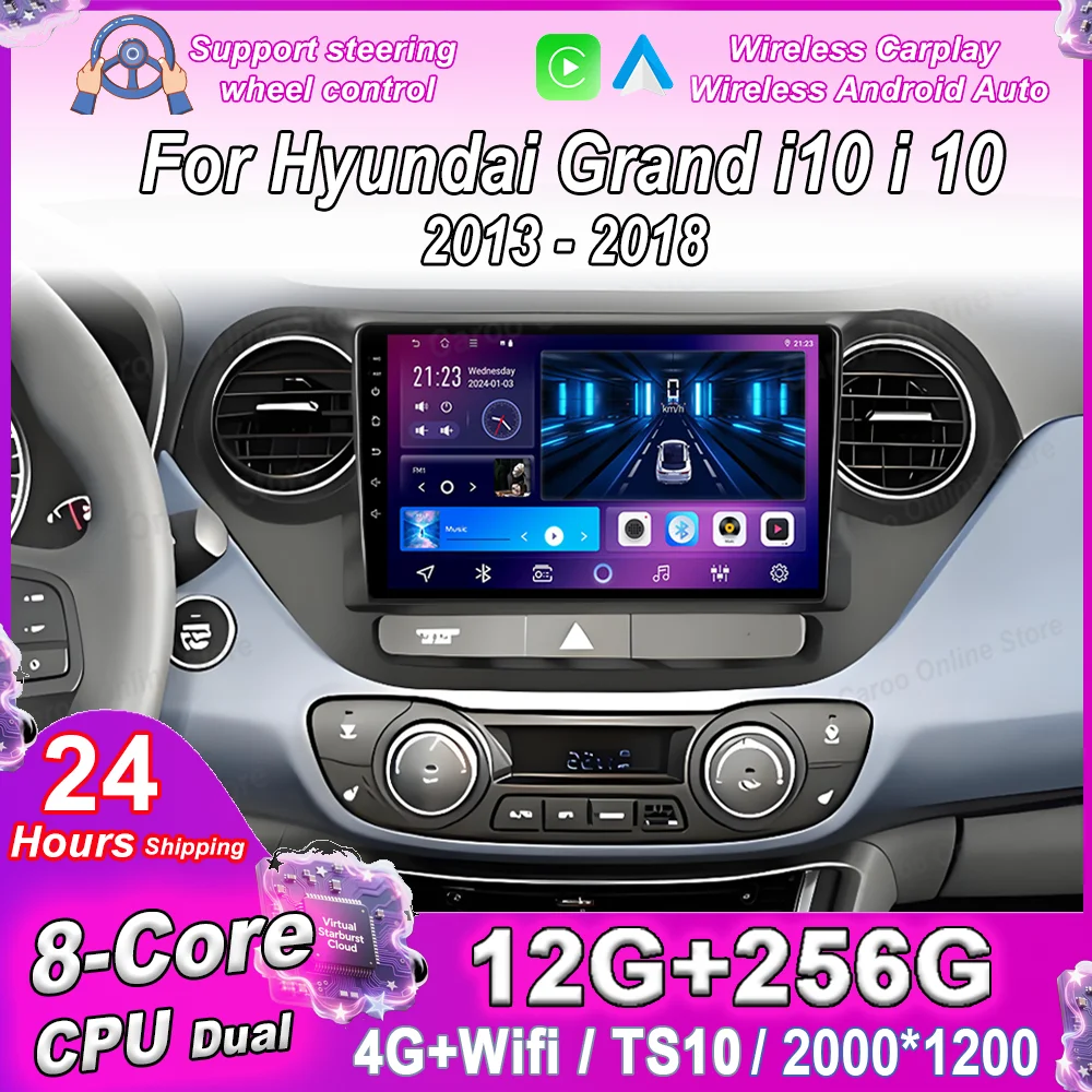 Car Radio Android 16 For Hyundai Grand i10 i 10 2013 2014 2015 2016 2017 2018 Wireless Carplay Auto Multimidia Video Player WIFI
Car Radio Android 16 For Hyundai Grand i10 i 10 2013 2014 2015 2016 2017 2018 Wireless Carplay Auto Multimidia Video Player WIFI