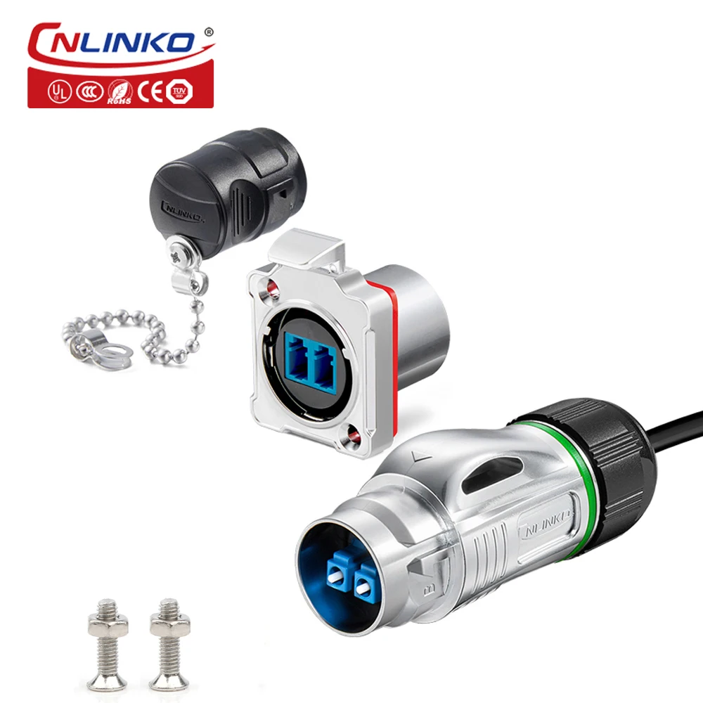 CNLINKO M24 Zinc Alloy Waterproof Single Mode Optical Fiber Connector LC-LC Fiber Optic Adapter with 0.5m/1m/3m Extention Cable
CNLINKO M24 Zinc Alloy Waterproof Single Mode Optical Fiber Connector LC-LC Fiber Optic Adapter with 0.5m/1m/3m Extention Cable
