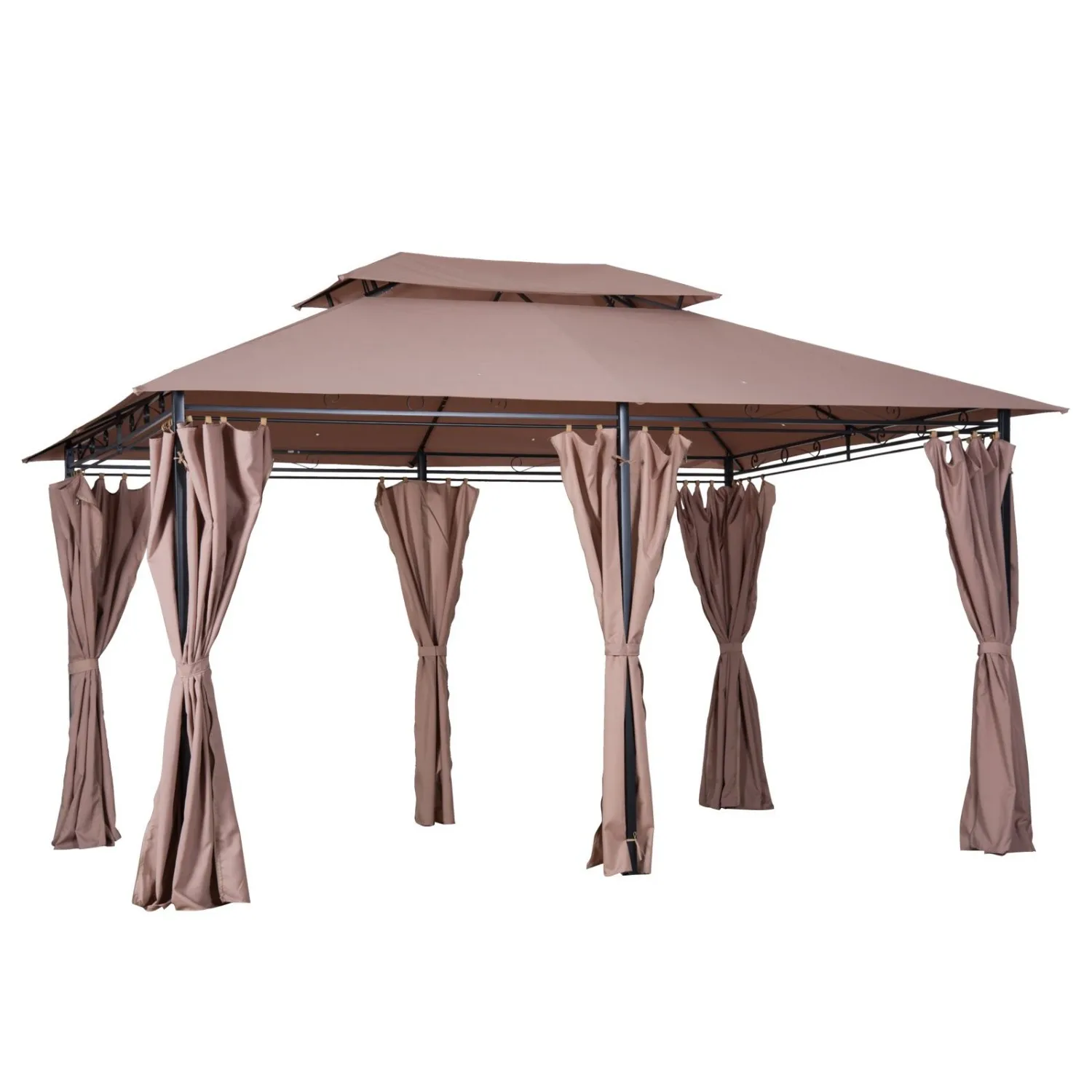 Outsunny Gazebo 10x13 Khaki with Curtains Vented Roof and Steel Frame for Outdoor Use
Outsunny Gazebo 10x13 Khaki with Curtains Vented Roof and Steel Frame for Outdoor Use