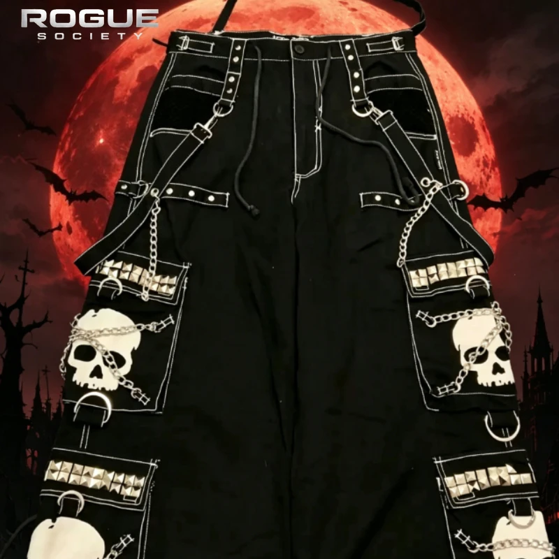 Summer Loose Street Fashion Brand Y2K Skull Bone Design jeans Chain Rivet Decorated Wide Leg Trousers Rock Harajuku Jeans Unisex
Summer Loose Street Fashion Brand Y2K Skull Bone Design jeans Chain Rivet Decorated Wide Leg Trousers Rock Harajuku Jeans Unisex