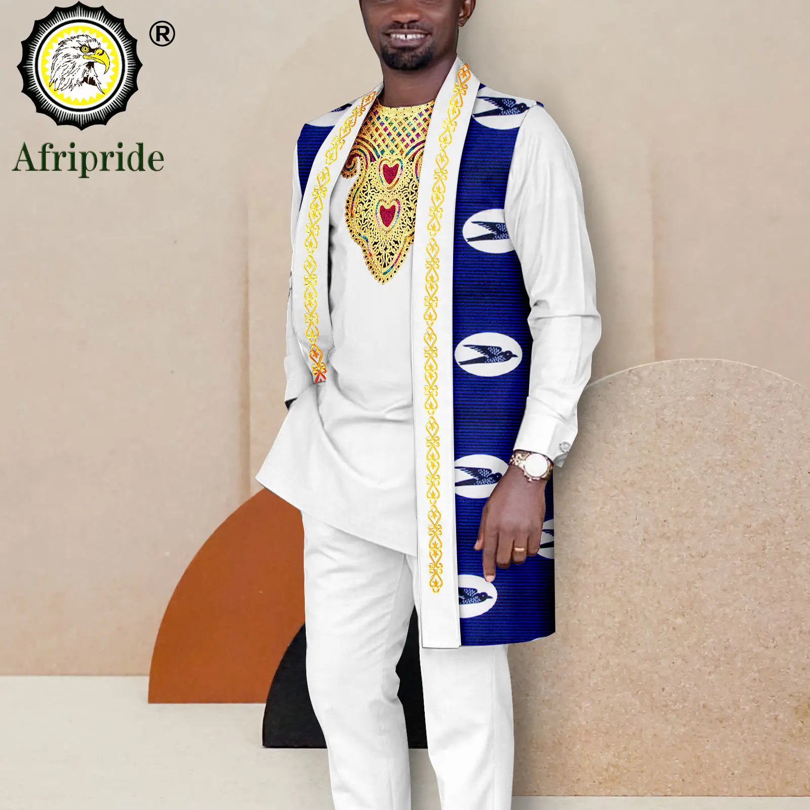 African Suits for Men Print Jacket Embroidery Shirts and Pants 3 Piece Set Dashiki Outfits Plus Size Casual Attire A2316032
African Suits for Men Print Jacket Embroidery Shirts and Pants 3 Piece Set Dashiki Outfits Plus Size Casual Attire A2316032