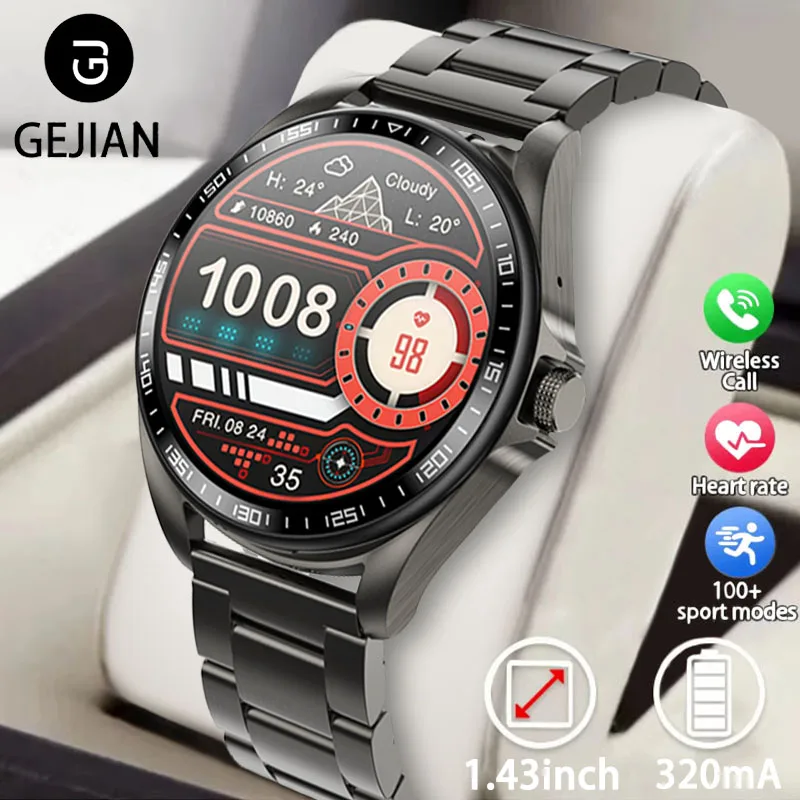 GEJIAN новые мужские часы для смартфона, 1,43 дюйма, разрешение 466*466, мониторинг сердечного ритма и здоровья, спортивные умные часы на открытом воздухе
GEJIAN новые мужские часы для смартфона, 1,43 дюйма, разрешение 466*466, мониторинг сердечного ритма и здоровья, спортивные умные часы на открытом воздухе