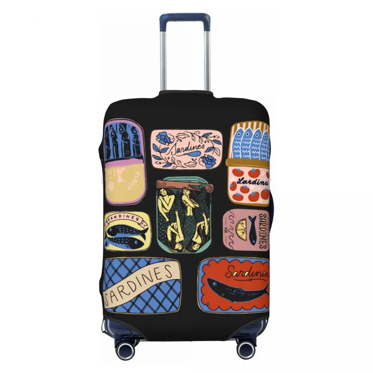 Vibrant Retro Sardines Illustration Suitcase Cover Travel Vacation Fun Luggage Case Protector
Vibrant Retro Sardines Illustration Suitcase Cover Travel Vacation Fun Luggage Case Protector