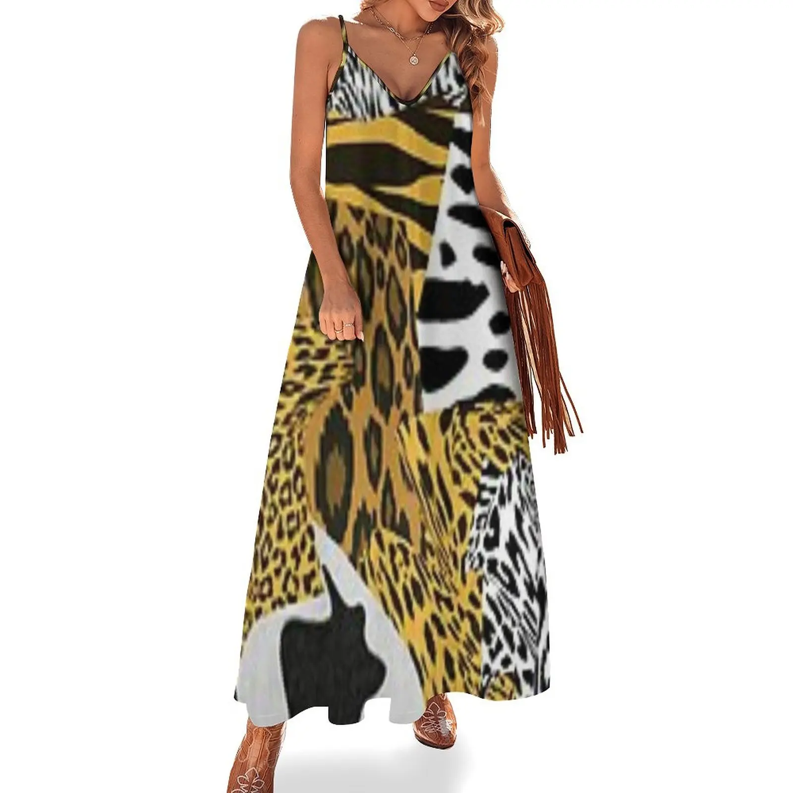 Animal Print Sleeveless Dress elegant women's dresses for wedding dress party evening elegant luxury celebrity Dress
Animal Print Sleeveless Dress elegant women's dresses for wedding dress party evening elegant luxury celebrity Dress
