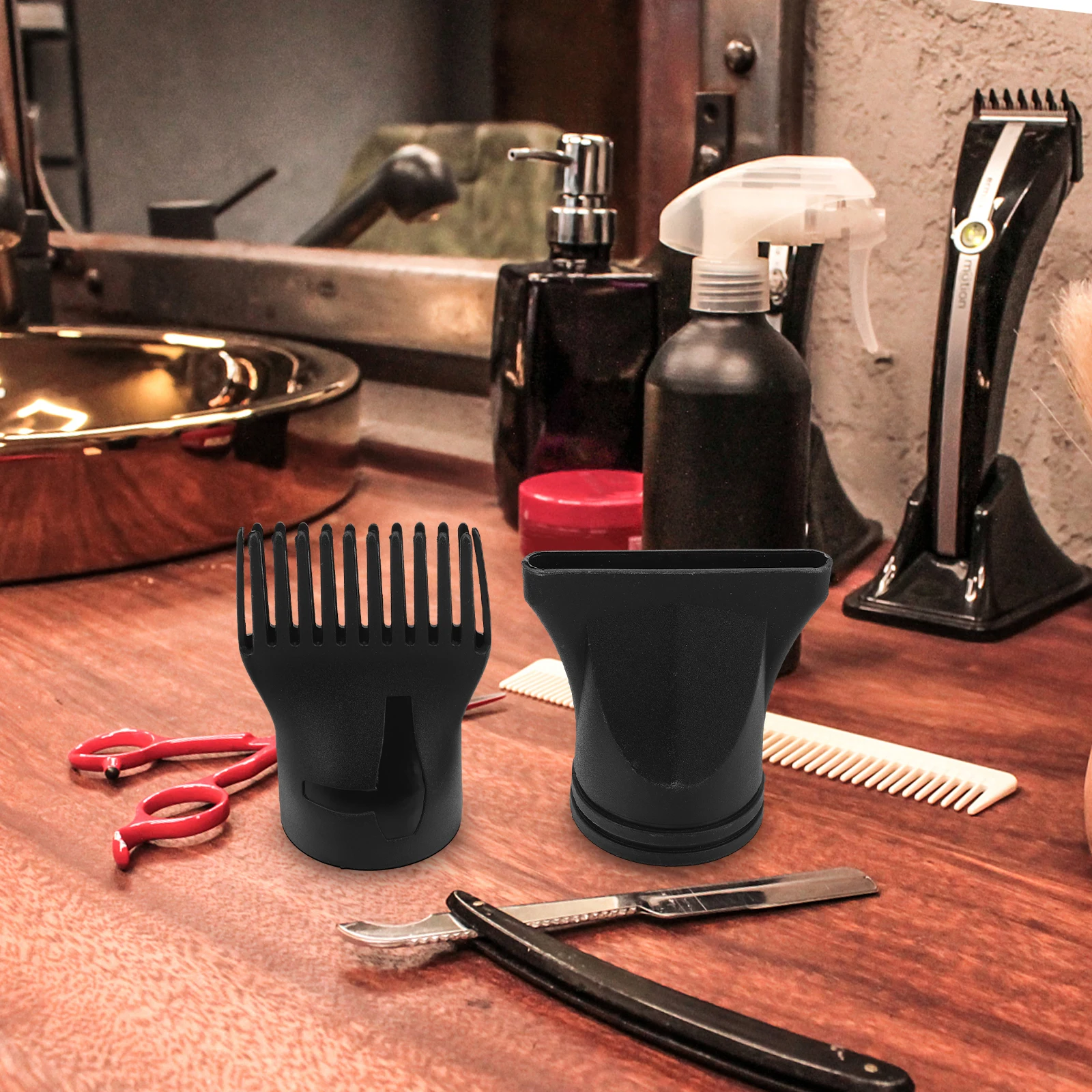 2 Pcs Comb Blower Tube Air Collector Hair Dryer Attachment Nozzle Flat Concentrator Black Replacement Barber Shop Tool Travel
2 Pcs Comb Blower Tube Air Collector Hair Dryer Attachment Nozzle Flat Concentrator Black Replacement Barber Shop Tool Travel