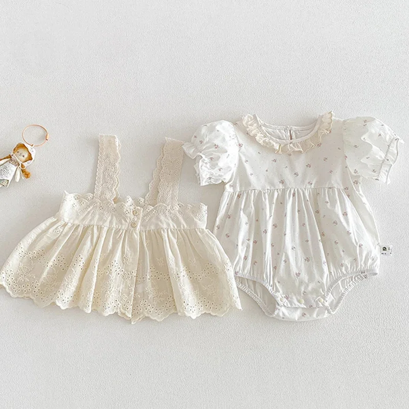 2026 New Summer Infant Baby Girls Bodysuits Short Sleeved Cotton Printed Toddler Baby Girls Jumpsuit+Vest 0-24M Baby Clothing
2026 New Summer Infant Baby Girls Bodysuits Short Sleeved Cotton Printed Toddler Baby Girls Jumpsuit+Vest 0-24M Baby Clothing