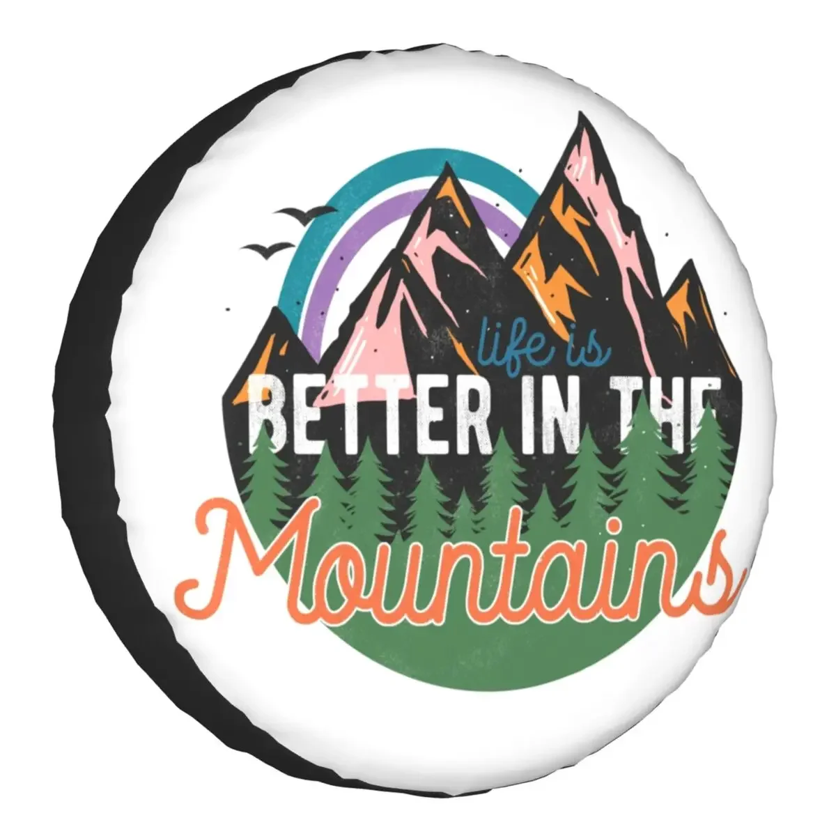 Life Is Better In The Mountains Happy Camper Spare Wheel Cover for Jeep Pajero Trailer Camp Tire Protector 14" 15" 16" 17" Inch
Life Is Better In The Mountains Happy Camper Spare Wheel Cover for Jeep Pajero Trailer Camp Tire Protector 14" 15" 16" 17" Inch