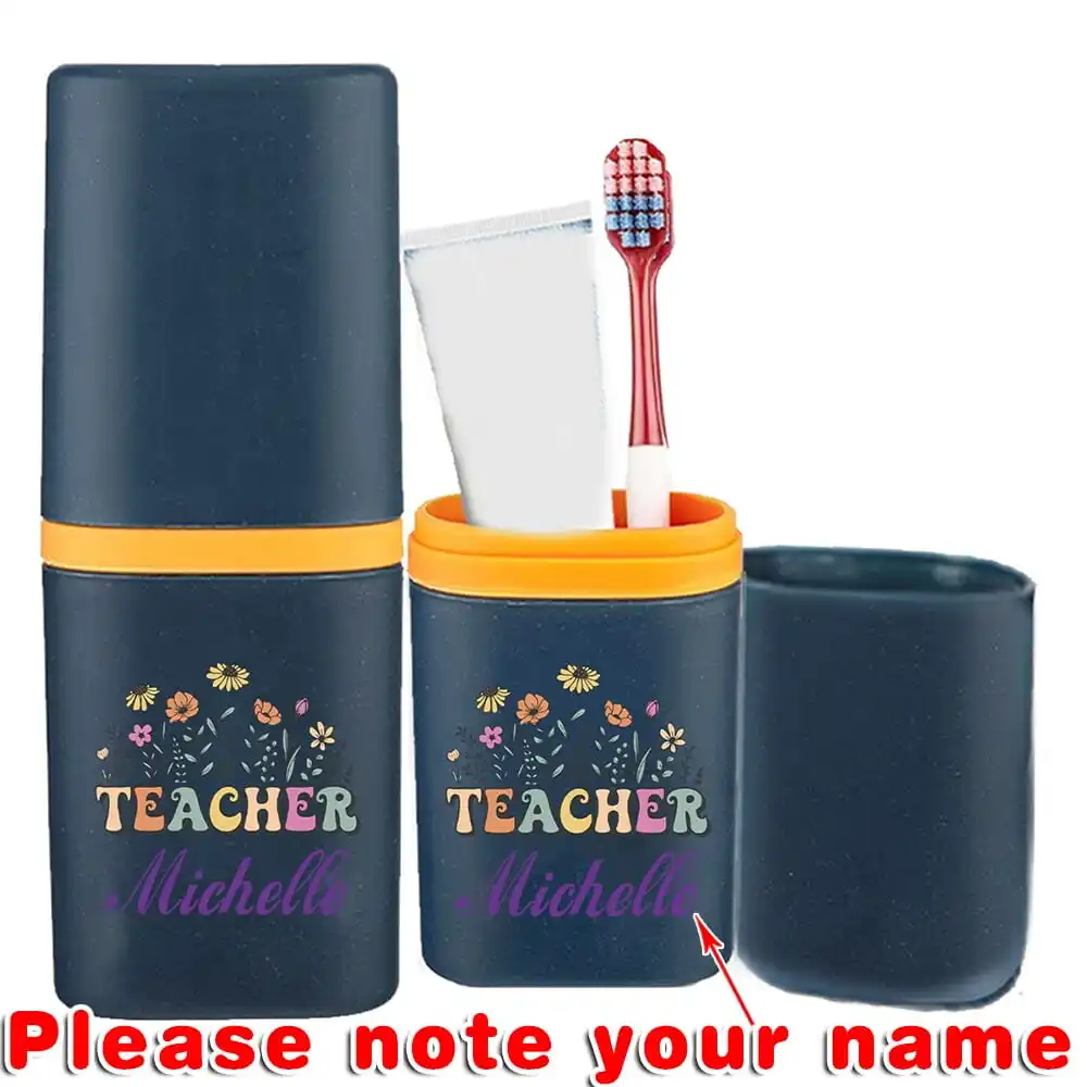 Customized Name Toothbrush Holder Detachable Mouthwash Cup Portable Toothpaste Case for Comb Shaver Storage Travel Accessories
Customized Name Toothbrush Holder Detachable Mouthwash Cup Portable Toothpaste Case for Comb Shaver Storage Travel Accessories