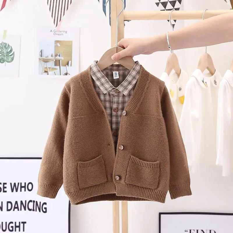 Baby Cotton Pocket Jacket Boys Sweater 1-4 Years Old Cardigan Boys Cotton Sweater Jacket Spring and Autumn Children Knitwear
Baby Cotton Pocket Jacket Boys Sweater 1-4 Years Old Cardigan Boys Cotton Sweater Jacket Spring and Autumn Children Knitwear