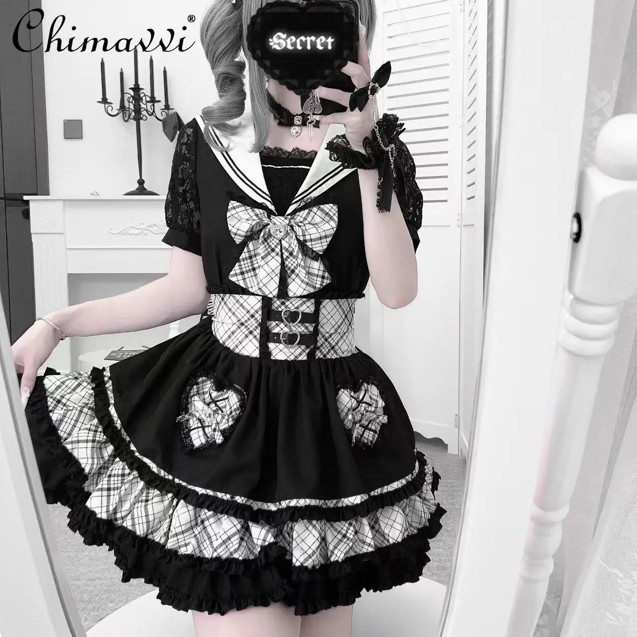 Japanese Mass-Produced Subculture Sailor Collar Mine Series Lolita Set Spring New Short-Sleeve Shirt Mini Skirt Two-Piece Sets
Japanese Mass-Produced Subculture Sailor Collar Mine Series Lolita Set Spring New Short-Sleeve Shirt Mini Skirt Two-Piece Sets