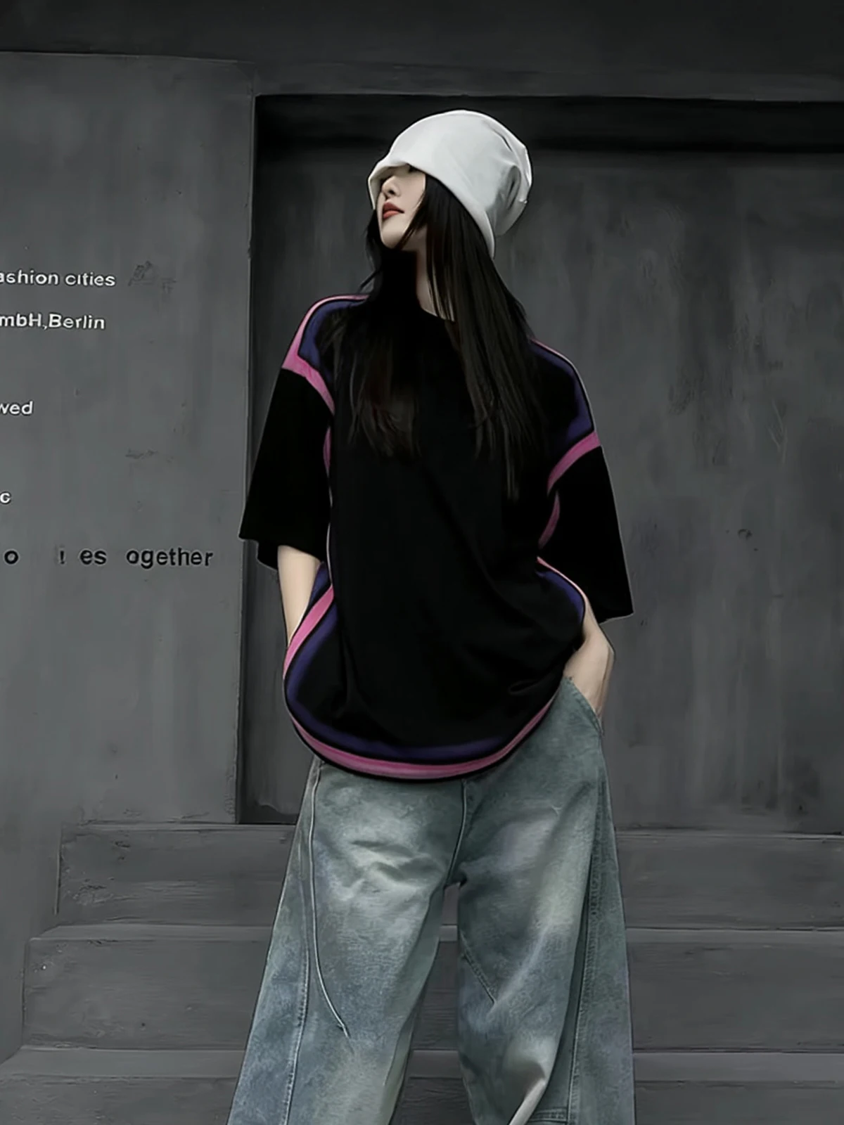 M-Home Trendy Summer T-Shirt 2026 New Half Sleeve Women round Neck Body T-Shirt Color Block Short Sleeve Loose Casual Black Top
M-Home Trendy Summer T-Shirt 2026 New Half Sleeve Women round Neck Body T-Shirt Color Block Short Sleeve Loose Casual Black Top