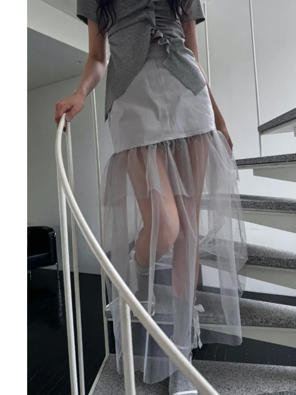 Dreamy Fairy Tale A-Line Midi Skirt with Layered Netting High Waist Fake Two-Piece Style Women's Half-length Gown
Dreamy Fairy Tale A-Line Midi Skirt with Layered Netting High Waist Fake Two-Piece Style Women's Half-length Gown