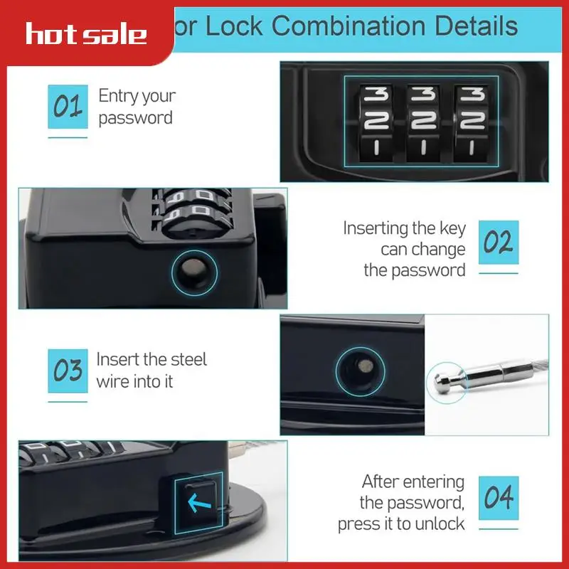 Child Safety Combination Lock Child Proof Cabinet Locks With Adhesive For Kids, For Fridge, 4 Pack
Child Safety Combination Lock Child Proof Cabinet Locks With Adhesive For Kids, For Fridge, 4 Pack