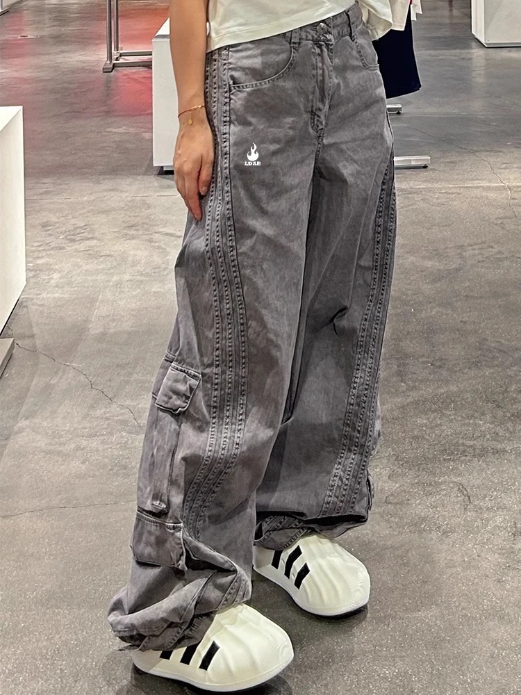 Fuyuan Grey Workwear Jeans Women's Spring Autumn New American Retro Cool Straight Leg Long Pants Couple Casual Wide Leg Pants
Fuyuan Grey Workwear Jeans Women's Spring Autumn New American Retro Cool Straight Leg Long Pants Couple Casual Wide Leg Pants