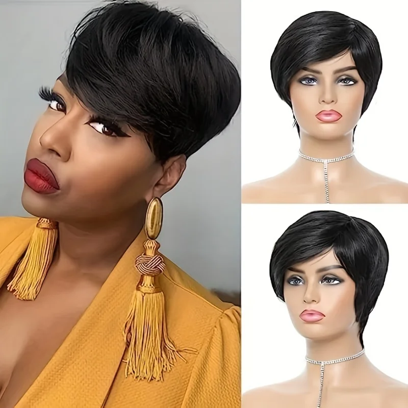 synthetic fiber wig, short elf cut wig, layered bangs, short colored wig, suitable for women, suitable for holiday parties
synthetic fiber wig, short elf cut wig, layered bangs, short colored wig, suitable for women, suitable for holiday parties