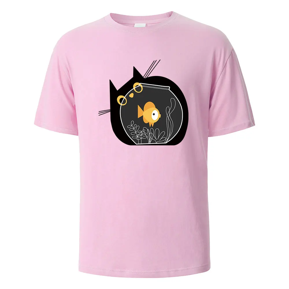 Cat And Fish Tanks Graphic Printed Men's T-Shirts 100%Cotton Breathable Comfortable Tops For Men Summer Oversize ClothingZQ
Cat And Fish Tanks Graphic Printed Men's T-Shirts 100%Cotton Breathable Comfortable Tops For Men Summer Oversize ClothingZQ