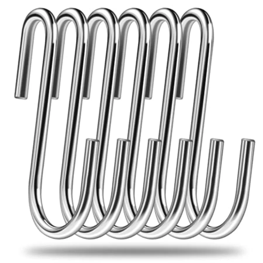24 Pack 3 inch Heavy Duty S Hooks Pan Pot Holder Rack Hooks Hanging Hangers S Shaped Hooks for Kitchenware Pots Utensils Clothe
24 Pack 3 inch Heavy Duty S Hooks Pan Pot Holder Rack Hooks Hanging Hangers S Shaped Hooks for Kitchenware Pots Utensils Clothe