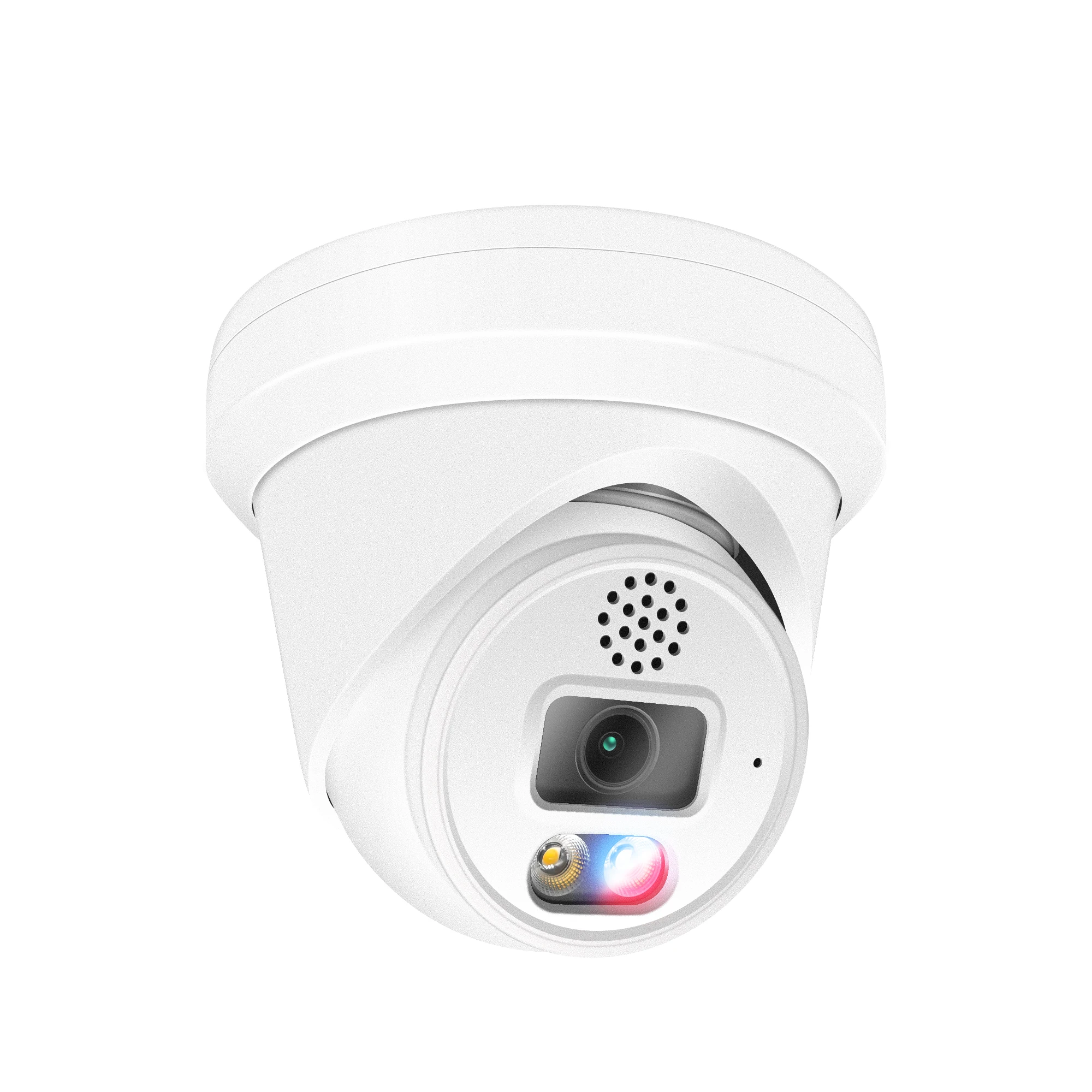 6MP ColorVu Red&Blue Flashlight Alarm Turret Outdoor IP Security Camera Waterproof POE Two Way Audio (Mic./Speaker) With SD Slot
6MP ColorVu Red&Blue Flashlight Alarm Turret Outdoor IP Security Camera Waterproof POE Two Way Audio (Mic./Speaker) With SD Slot