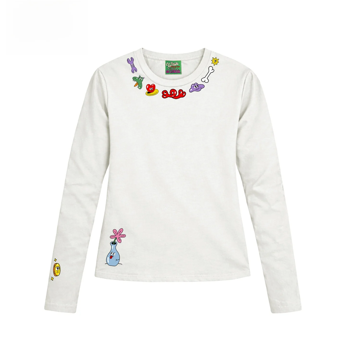 Artist JHYQ Punk Style Y2K Hot Girl T-Shirt Cartoon Patchwork Design Casual Loose Fit Long Sleeve Cotton Top for Adults
Artist JHYQ Punk Style Y2K Hot Girl T-Shirt Cartoon Patchwork Design Casual Loose Fit Long Sleeve Cotton Top for Adults