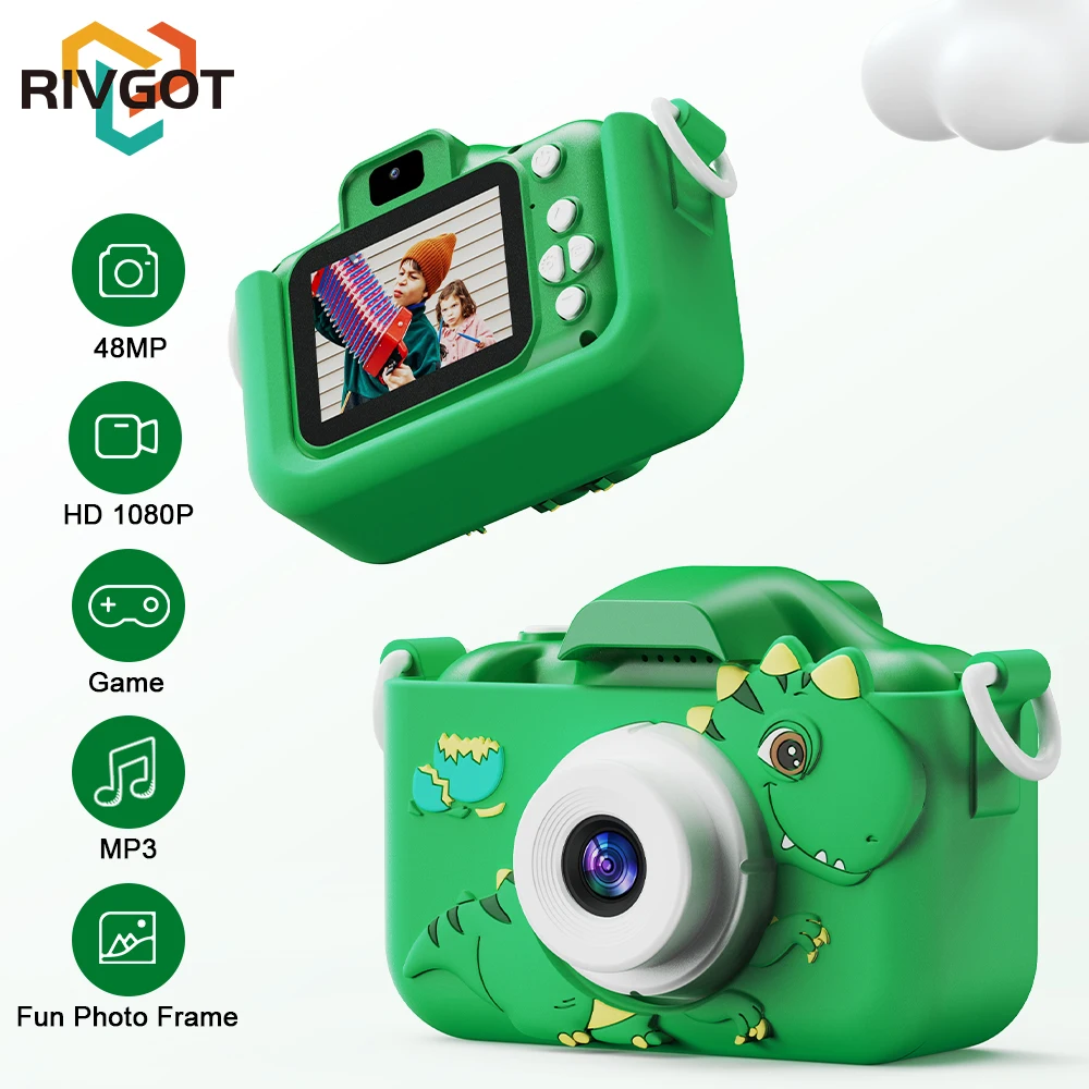 Dinosaur Kids Camera Christmas Birthday Gifts for Girls Boys 3-12 1080P HD Selfie Digital Video Camera for Toddlers Toy Cameras
Dinosaur Kids Camera Christmas Birthday Gifts for Girls Boys 3-12 1080P HD Selfie Digital Video Camera for Toddlers Toy Cameras