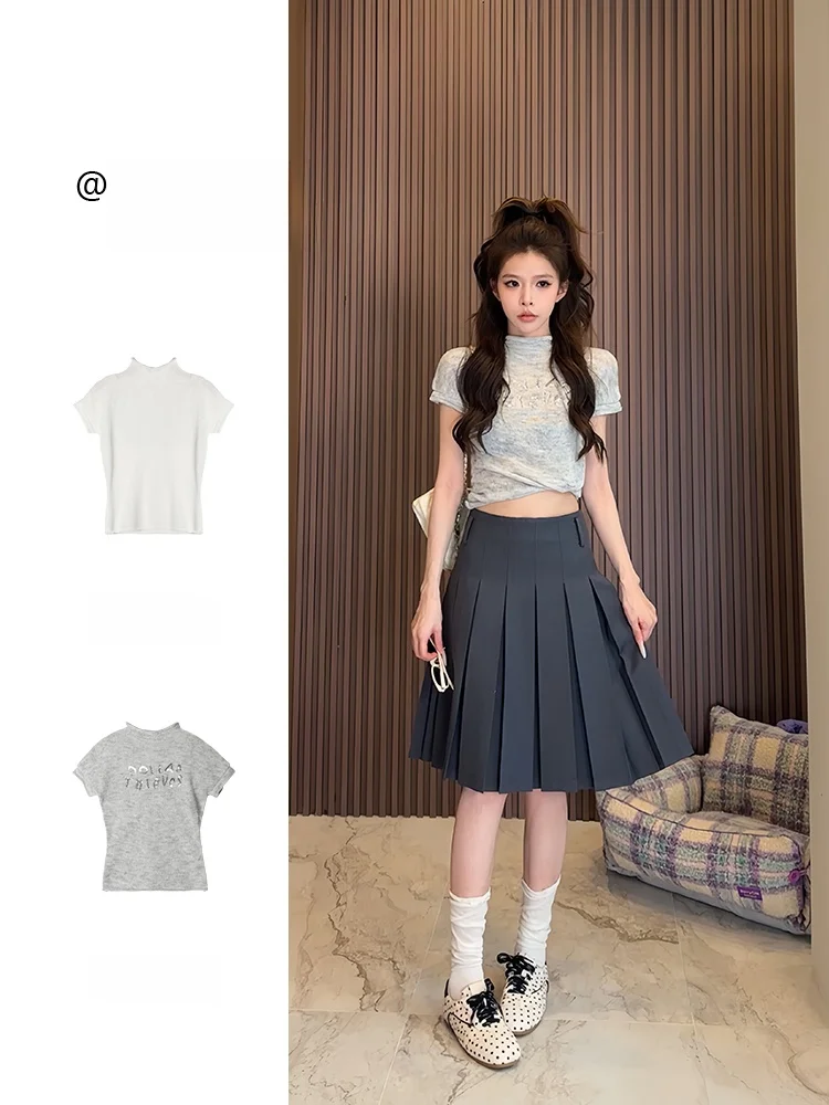 Sweet And Cool Letter Sequin Short Sleeve Top for Women Spring Summer Korean Style round Neck Crop T-Shirt by XiaoYu Sister
Sweet And Cool Letter Sequin Short Sleeve Top for Women Spring Summer Korean Style round Neck Crop T-Shirt by XiaoYu Sister