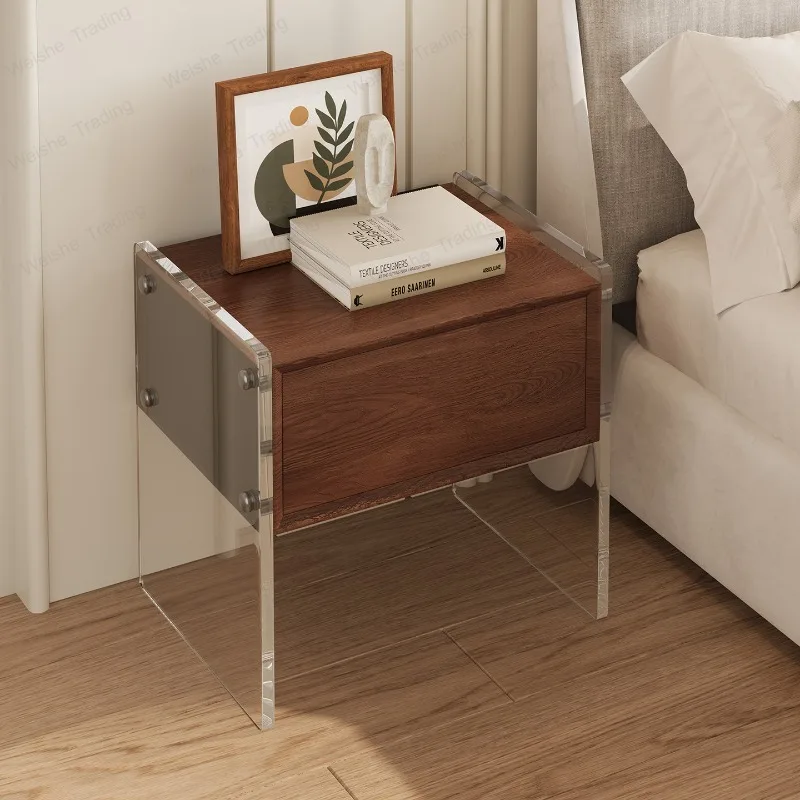 Italian minimalist acrylic solid wood bedside table square storage light luxury high-end home bedroom bedside table
Italian minimalist acrylic solid wood bedside table square storage light luxury high-end home bedroom bedside table