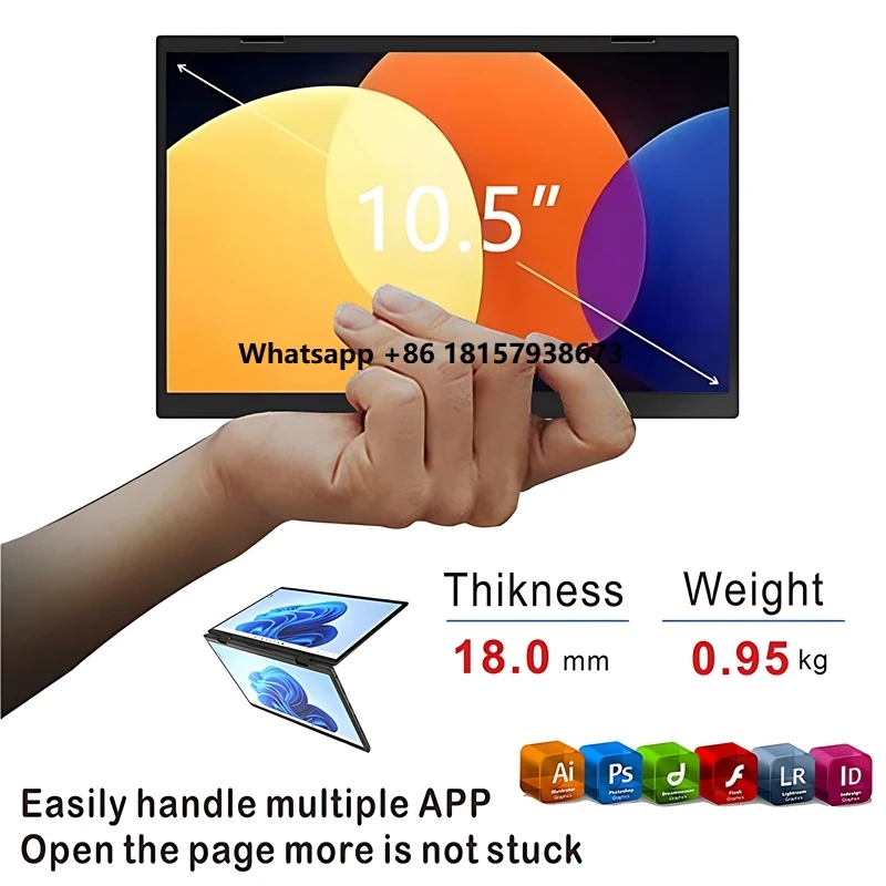 New Custom Logo Dual 10.5 Inch Touchscreen 2 in 1 Tablet YOGA Computer PC N95 12th Gen Double Touch Screen Business Laptop
New Custom Logo Dual 10.5 Inch Touchscreen 2 in 1 Tablet YOGA Computer PC N95 12th Gen Double Touch Screen Business Laptop