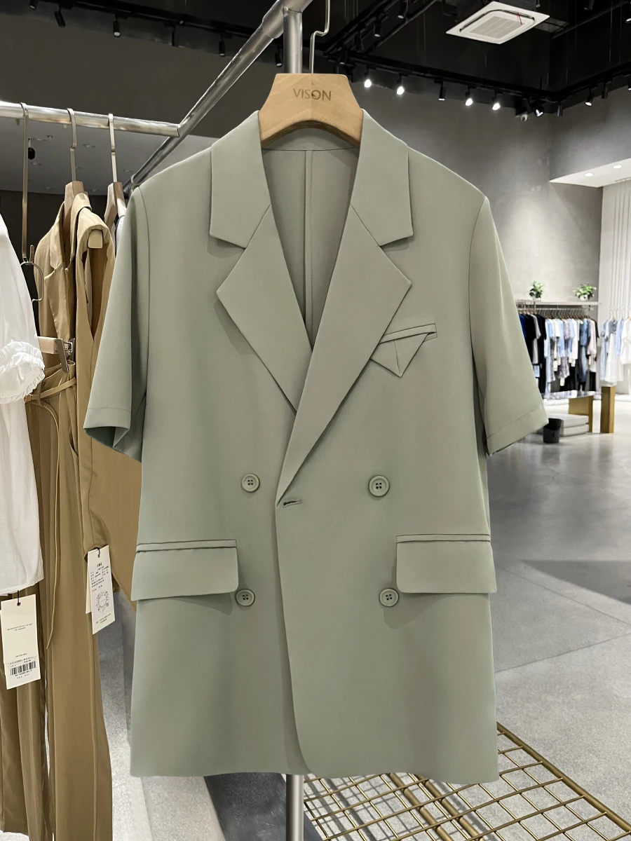 Summer 2026 Thin Short Sleeve British Style Women's Suit Jacket Unique Design Commute Fashion Polyester Blend Professional
Summer 2026 Thin Short Sleeve British Style Women's Suit Jacket Unique Design Commute Fashion Polyester Blend Professional