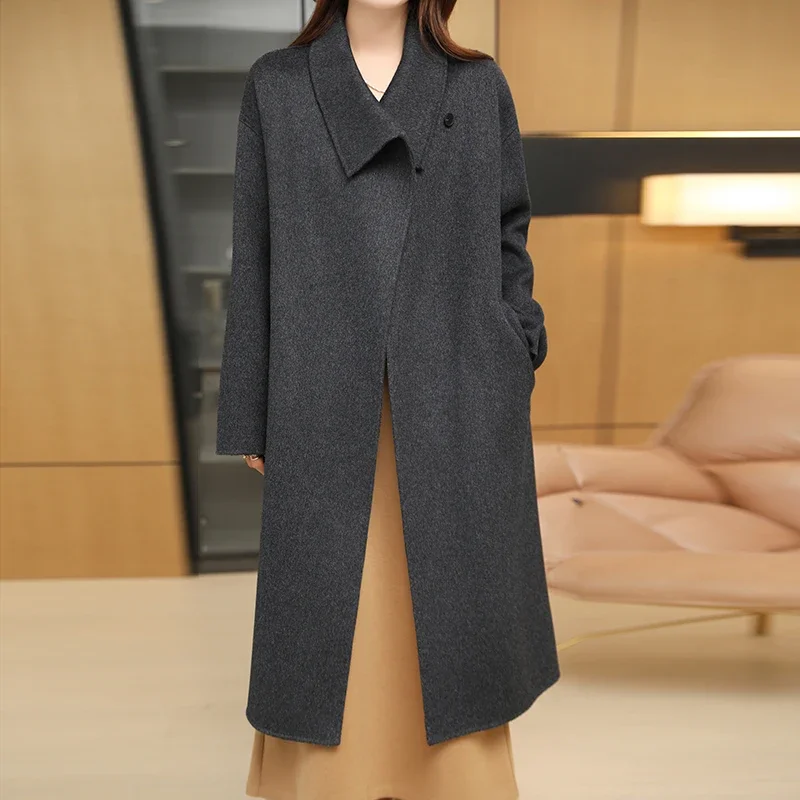LIBIELIY Ladies' 100% Cashmere Thick Double-Sided Long Jacket, Classic And Multifunctional, Fashionable And Suitable For Busines
LIBIELIY Ladies' 100% Cashmere Thick Double-Sided Long Jacket, Classic And Multifunctional, Fashionable And Suitable For Busines