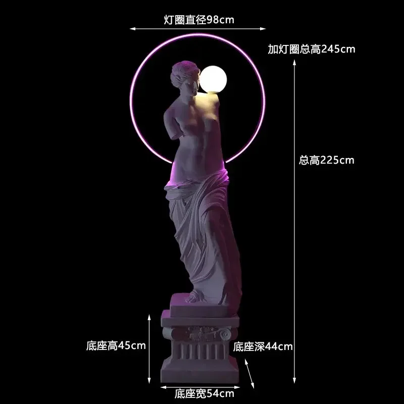 Large fiberglass lighting sculpture discus thrower David statue music bar club decoration ornaments
Large fiberglass lighting sculpture discus thrower David statue music bar club decoration ornaments
