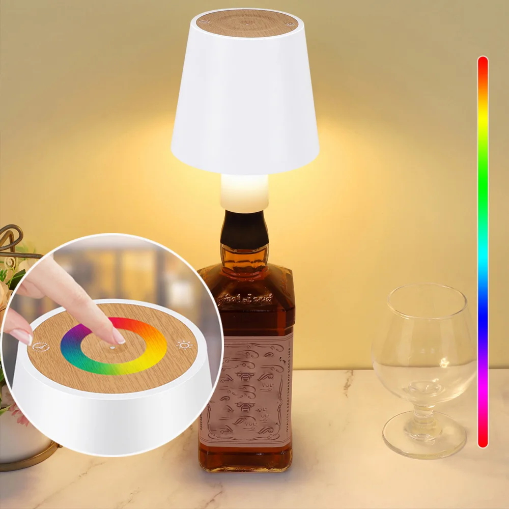Rechargeable Touch Wine Bottle Light, Bedside Dimmable Stand Table Night Lamp, Bar Tabletop Lighting, Portable Desk Bottlelight
Rechargeable Touch Wine Bottle Light, Bedside Dimmable Stand Table Night Lamp, Bar Tabletop Lighting, Portable Desk Bottlelight