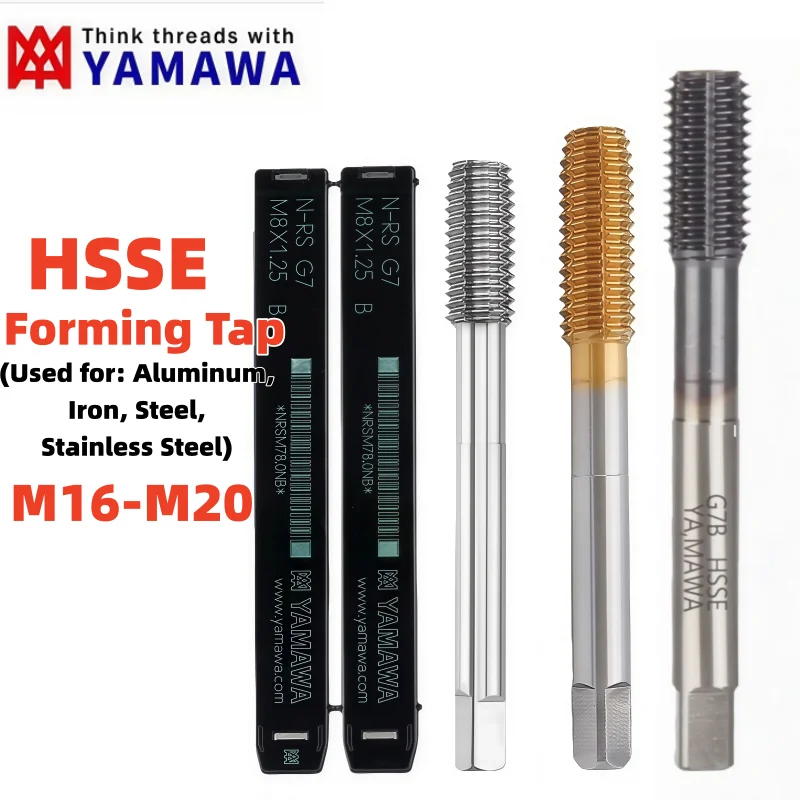 1PCS Janpan YAMAWA HSS-E Forming Roll Tap TICN-Coating For stainless steel M16M18 M20 X2 1 1.5 2.5 Machine Screw Thread Taps
1PCS Janpan YAMAWA HSS-E Forming Roll Tap TICN-Coating For stainless steel M16M18 M20 X2 1 1.5 2.5 Machine Screw Thread Taps
