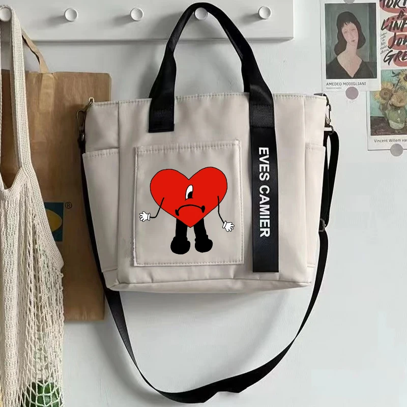 Bad Bunny Casual Tote Large Capacity Shoulder Bag Nylon Waterproof Canvas Handbag Simple Fashion Messenger Bags for Schoolgirl
Bad Bunny Casual Tote Large Capacity Shoulder Bag Nylon Waterproof Canvas Handbag Simple Fashion Messenger Bags for Schoolgirl