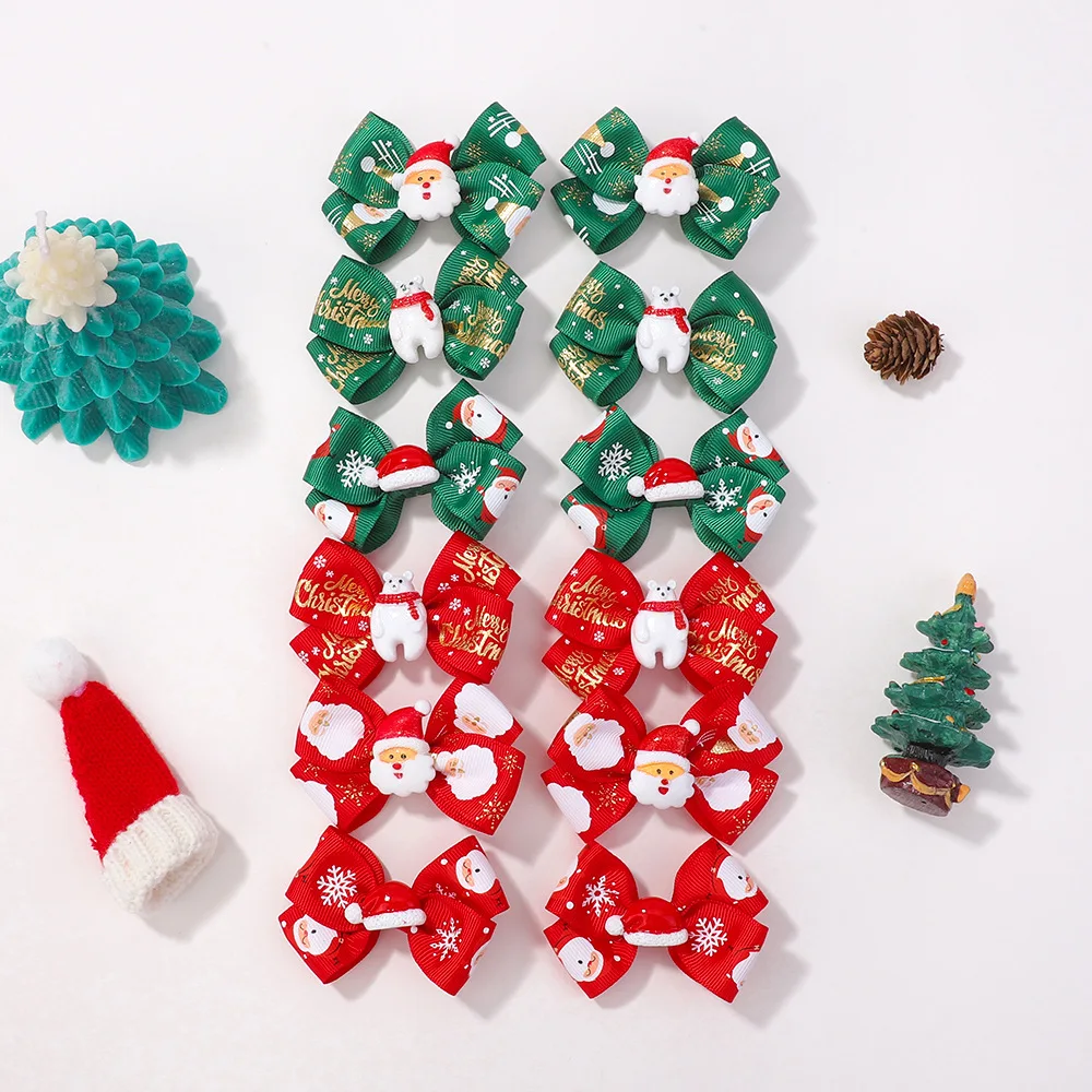 Kids Cute Printing Bowknot Cartoon Christmas Haircilp Christmas Party Decoration Performance Hair Accessories
Kids Cute Printing Bowknot Cartoon Christmas Haircilp Christmas Party Decoration Performance Hair Accessories