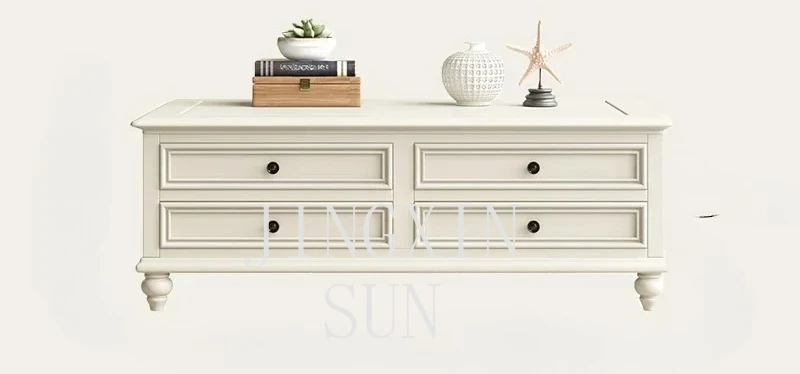 American all-solid wood coffee table TV cabinet combination living room rural retro small apartment pure solid wood storage
American all-solid wood coffee table TV cabinet combination living room rural retro small apartment pure solid wood storage