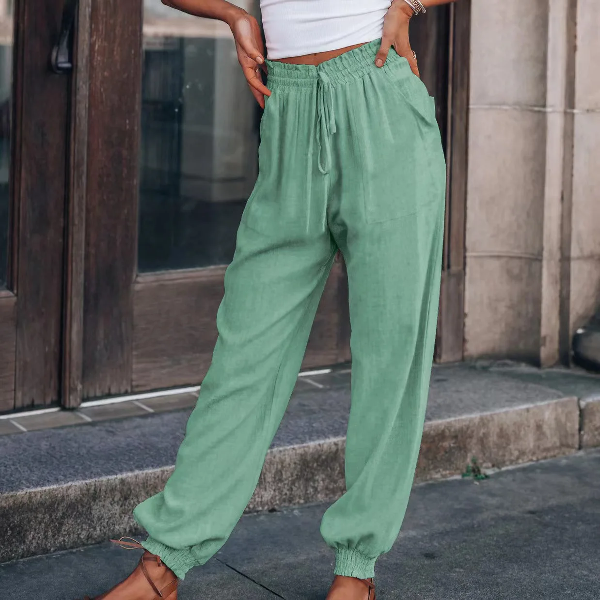 Women Summer Pockets Thin Beach Trousers Vintage Woman Casual High Waist Loose Harem Pants Fashion Streetwear 2024 Bottoms
Women Summer Pockets Thin Beach Trousers Vintage Woman Casual High Waist Loose Harem Pants Fashion Streetwear 2024 Bottoms
