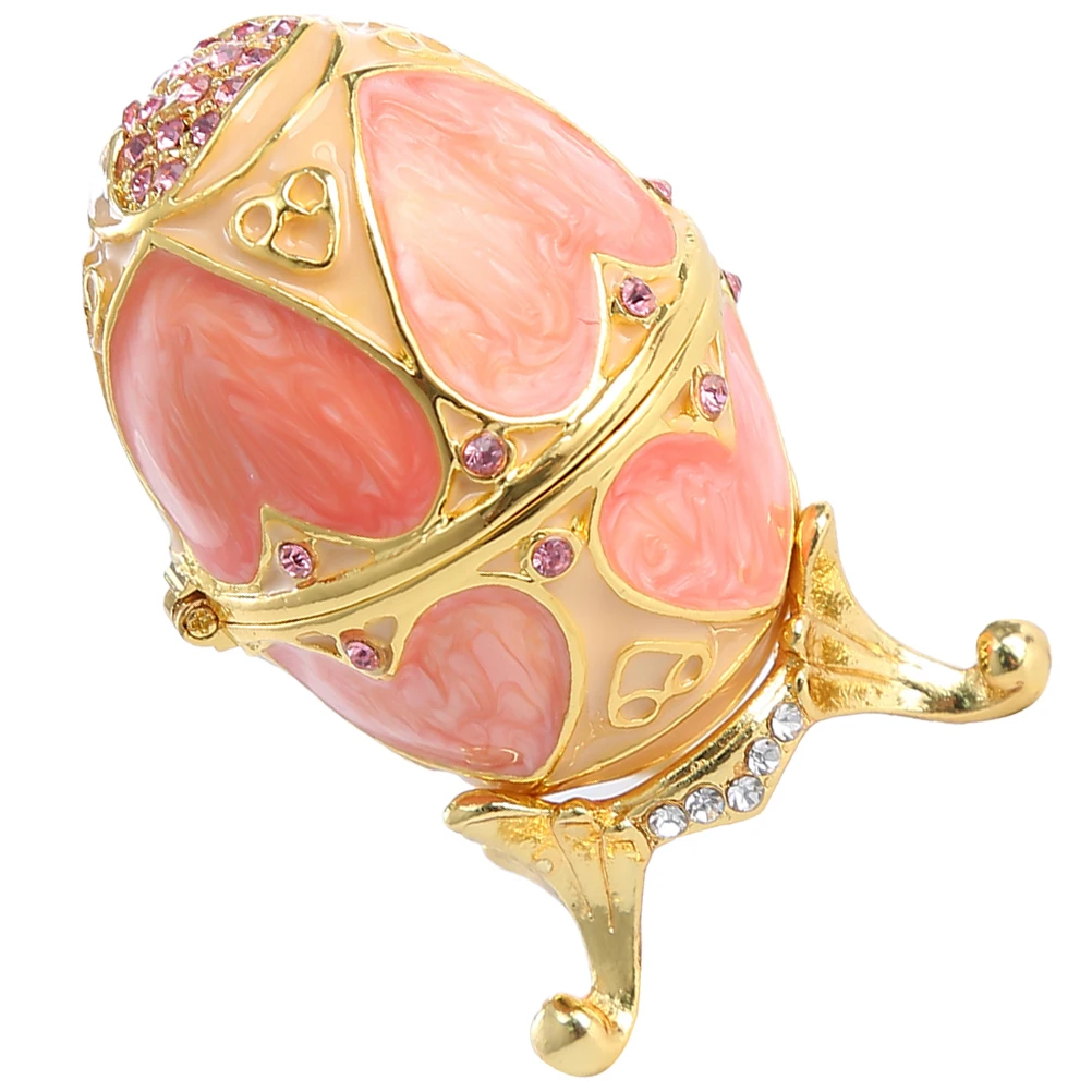 Egg Shaped Enamel Decorative Storage Holder Rhinestone Trinket Box Metal Desk Ornaments Jewelry Packaging Box Egg Jewelry Holder
Egg Shaped Enamel Decorative Storage Holder Rhinestone Trinket Box Metal Desk Ornaments Jewelry Packaging Box Egg Jewelry Holder