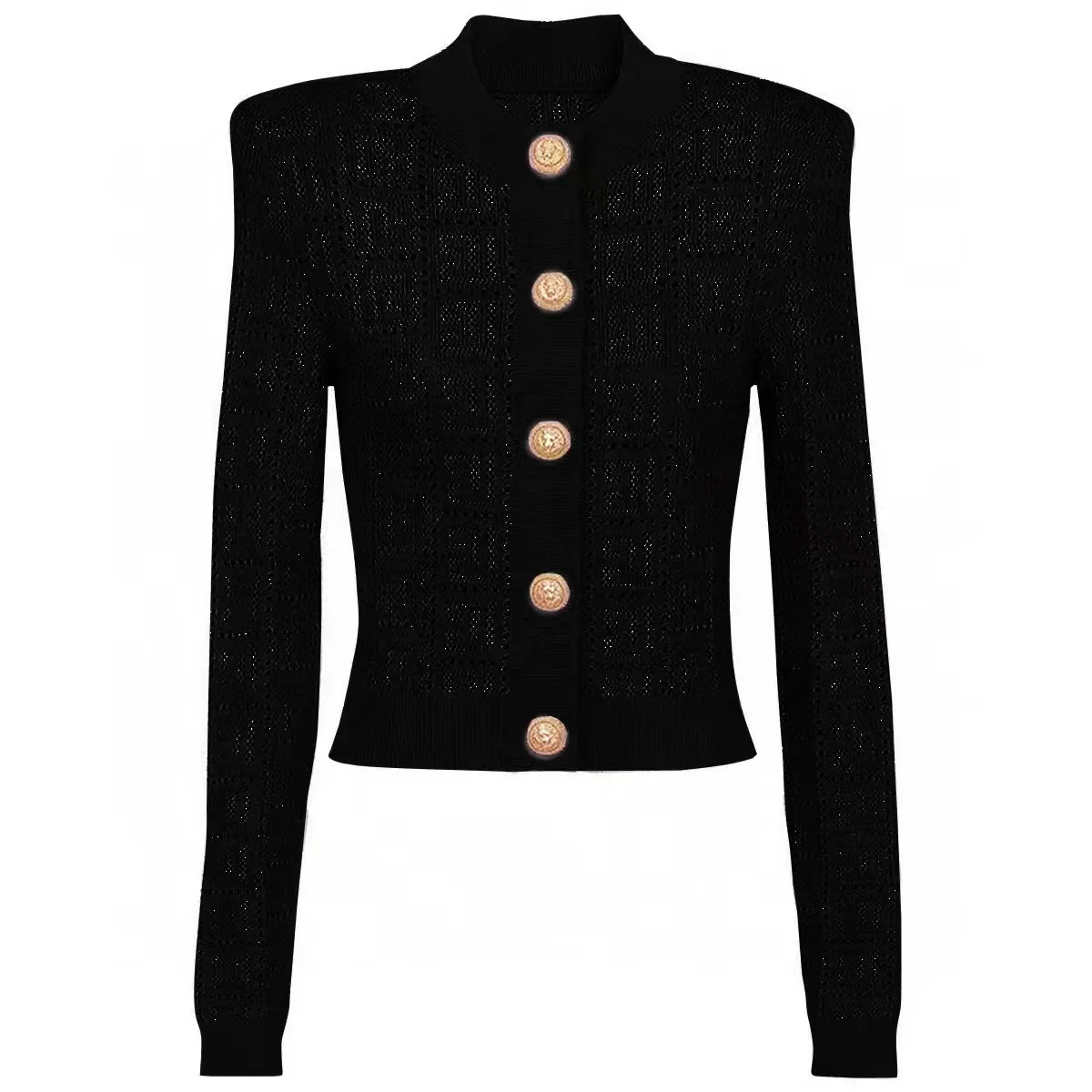Women's Round Neck Long Sleeve Cardigan Button Decoration Slim Fit Elegant Office Ladies Fashion Tops
Women's Round Neck Long Sleeve Cardigan Button Decoration Slim Fit Elegant Office Ladies Fashion Tops