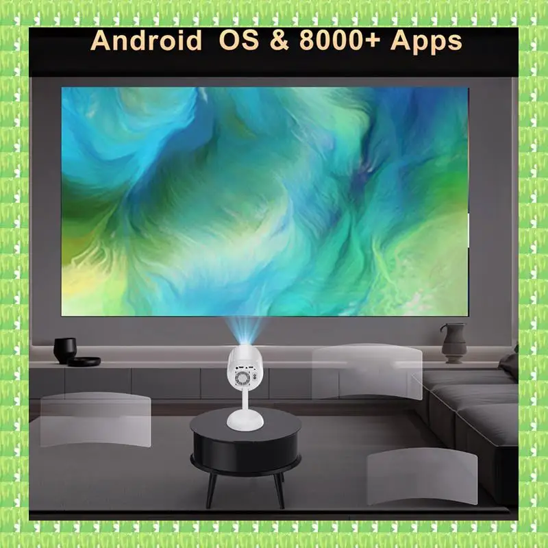 Двухдиапазонный проектор Smart Android 2,4G 5G Wi-Fi с поддержкой 4K 1080P HD 3D-фильма Фристайл Потолочный домашний кинотеатр
Двухдиапазонный проектор Smart Android 2,4G 5G Wi-Fi с поддержкой 4K 1080P HD 3D-фильма Фристайл Потолочный домашний кинотеатр
