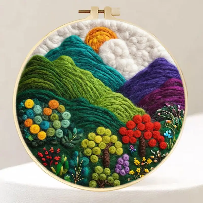 Wool Felting Creative Set Mountain Scenery Diy Wool Needle Felt Painting Kits Needle Felting For Beginner Kits Home Decor
Wool Felting Creative Set Mountain Scenery Diy Wool Needle Felt Painting Kits Needle Felting For Beginner Kits Home Decor
