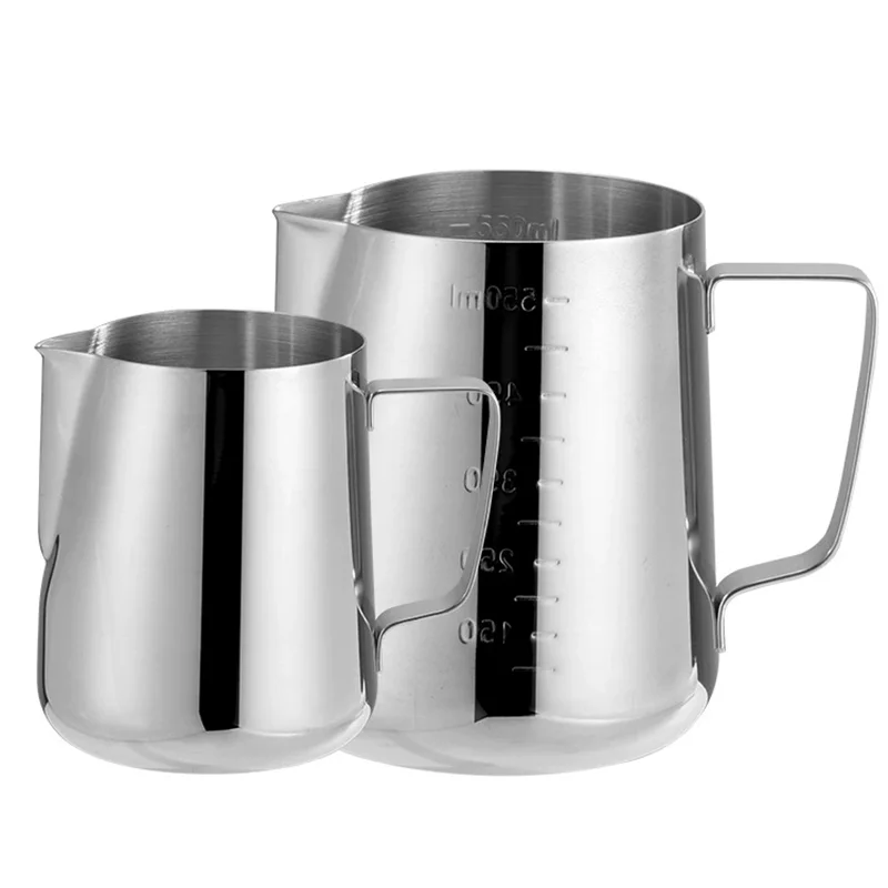 Stainless Steel Milk Frothing Jug Silver Frother Coffee Latte Container Metal Pitcher Barista Cup Coffeeware
Stainless Steel Milk Frothing Jug Silver Frother Coffee Latte Container Metal Pitcher Barista Cup Coffeeware