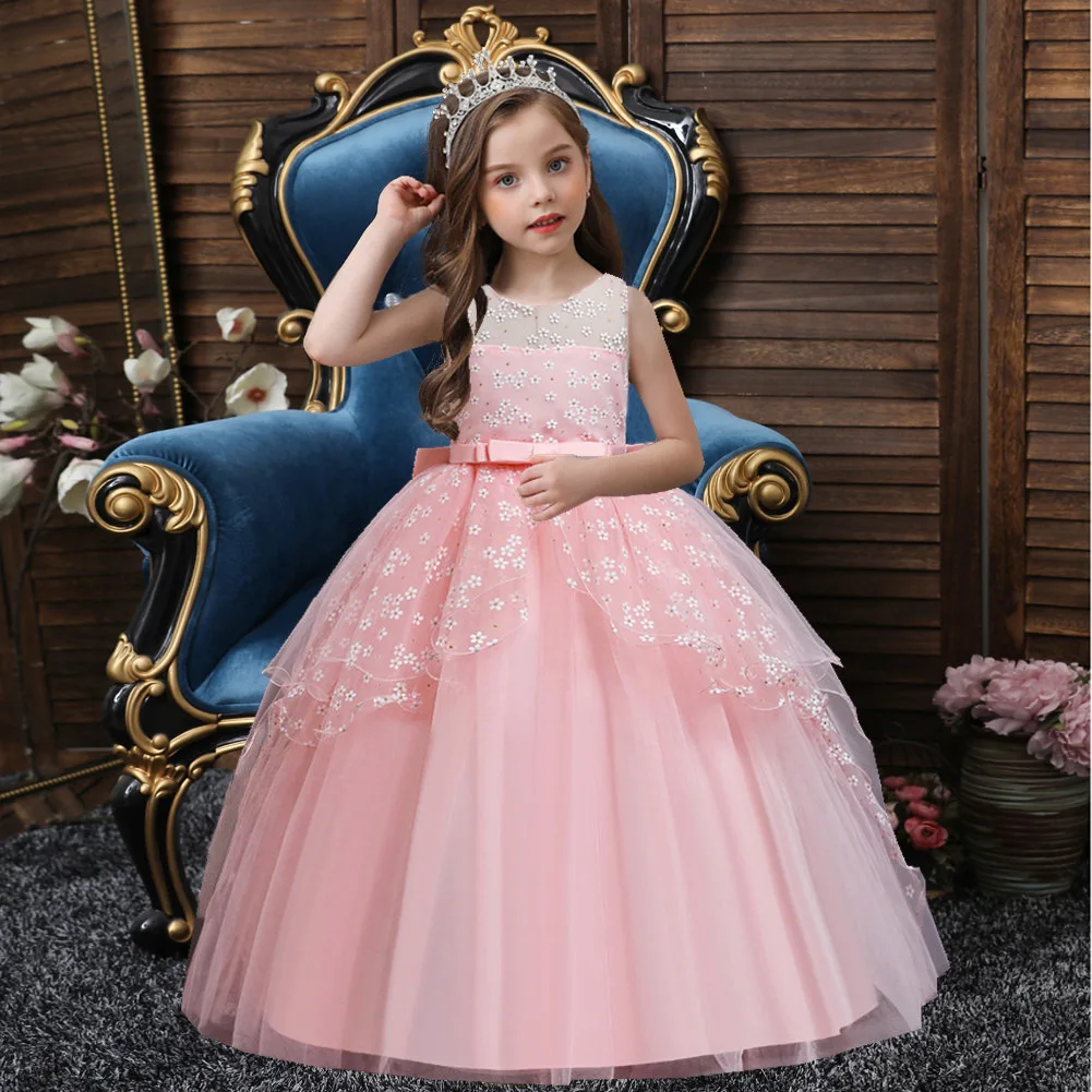 Girls' Sequin Princess Dress 4-12 Years Old Embroidery Color Matching Mesh Long Dress Flower Boy Prom Evening Dress Halloween Cl
Girls' Sequin Princess Dress 4-12 Years Old Embroidery Color Matching Mesh Long Dress Flower Boy Prom Evening Dress Halloween Cl