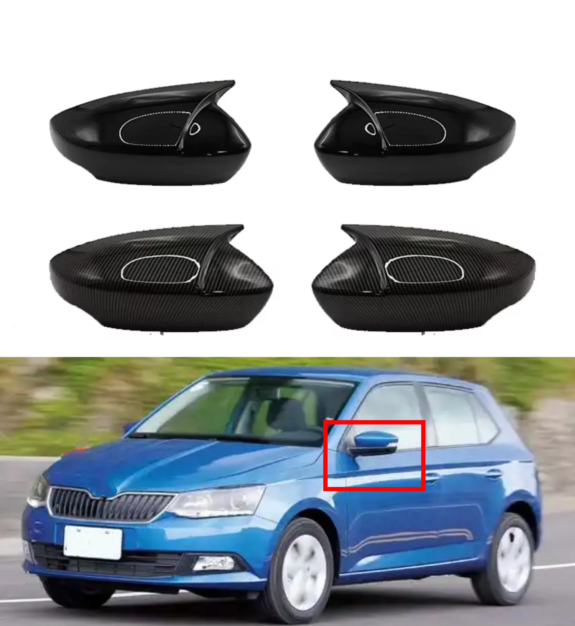 Fit For Skoda Fabia 2015-2020 Rapid 2016-2023 Car Rearview Side Mirror Cover Wing Cap Exterior Door Housing Shell Trim Sticker
Fit For Skoda Fabia 2015-2020 Rapid 2016-2023 Car Rearview Side Mirror Cover Wing Cap Exterior Door Housing Shell Trim Sticker