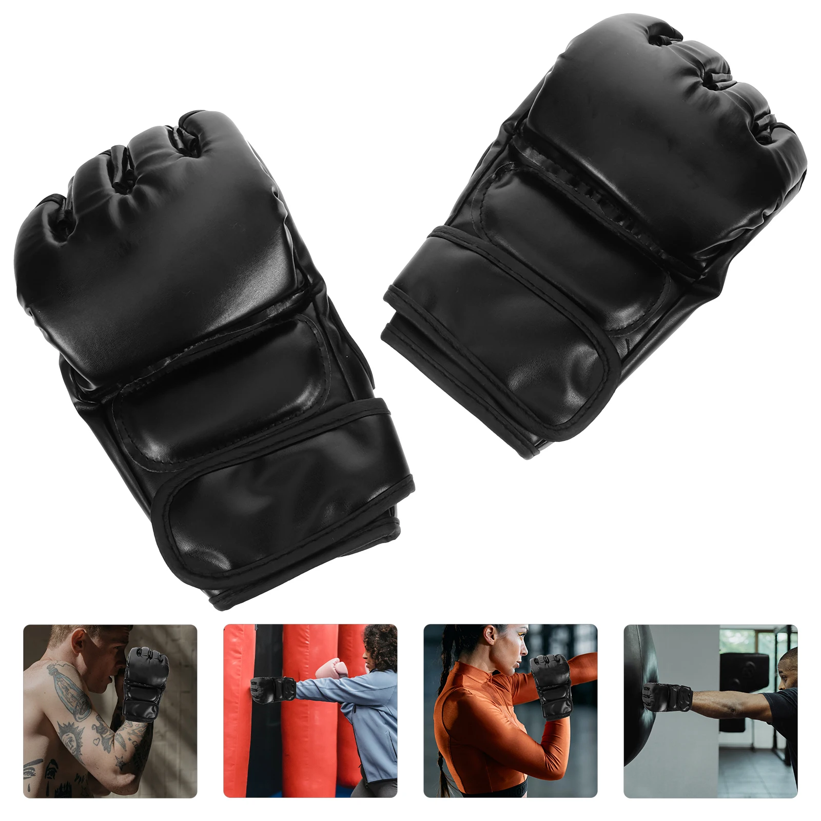 Professional Boxing Gloves Half Finger MMA Sparring Kickboxing Set Black Adult for Men Women Martial Arts Training
Professional Boxing Gloves Half Finger MMA Sparring Kickboxing Set Black Adult for Men Women Martial Arts Training